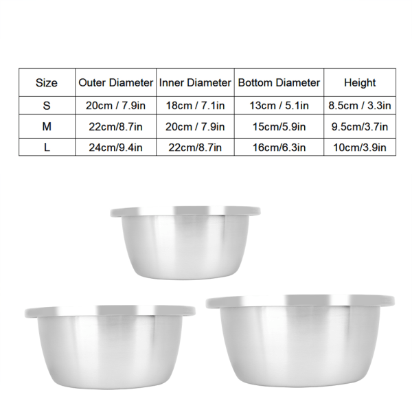 Multifunktionsblandningsskål Servering Matlagning Äggvispbehållare Salladsskål för hemmagrillrestaurangM
