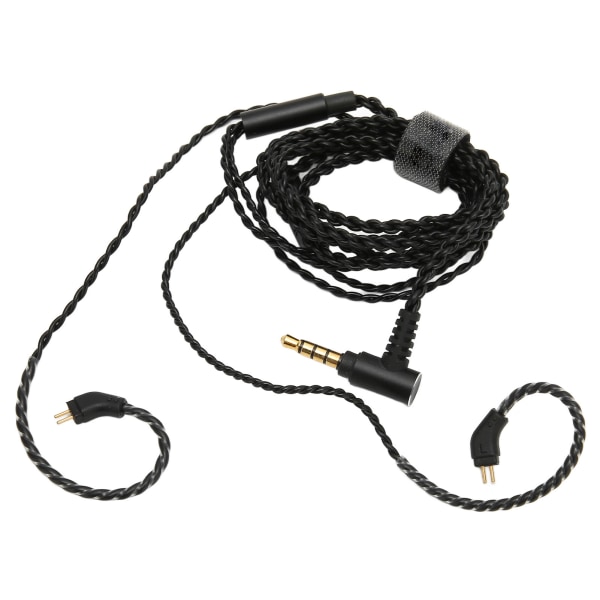 Uppgraderingskabel för öronsnäckor 0,78 mm 2-stifts 3,5 mm armbågsplugg Pluggbar utbyteshörlurskabel med mikrofon