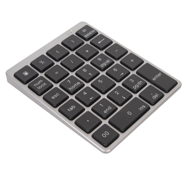 Numeriskt tangentbord Mini USB Laddningsbar trådbunden 28 nycklar Tunn Bärbar Aluminiumlegering Mörkgrå