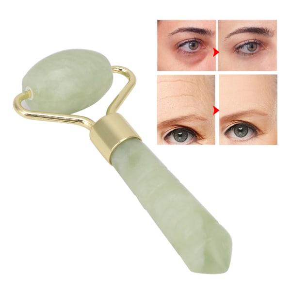 Jade Roller Face Massager Huduppstramning Lyftande Anti Wrinkle Ansiktsmassage Instrument