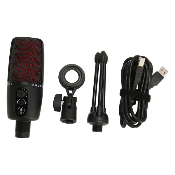USB Kondensator Mikrofon RGB Mikrofon Kardioid Pickup PC Dator Kondensator Mic för spel Streaming Inspelning Chatta
