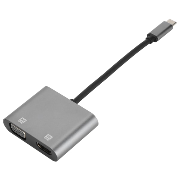 2-i-1 TypeC till HD multimediagränssnitt VGA-adapter 4K och 60Hz USB dockningsstation