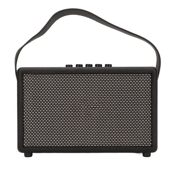 Läder Vintage Bluetooth högtalare Bärbar Heavy Bass Music Player Trådlös högtalare för Outdoor Performance Party Svart