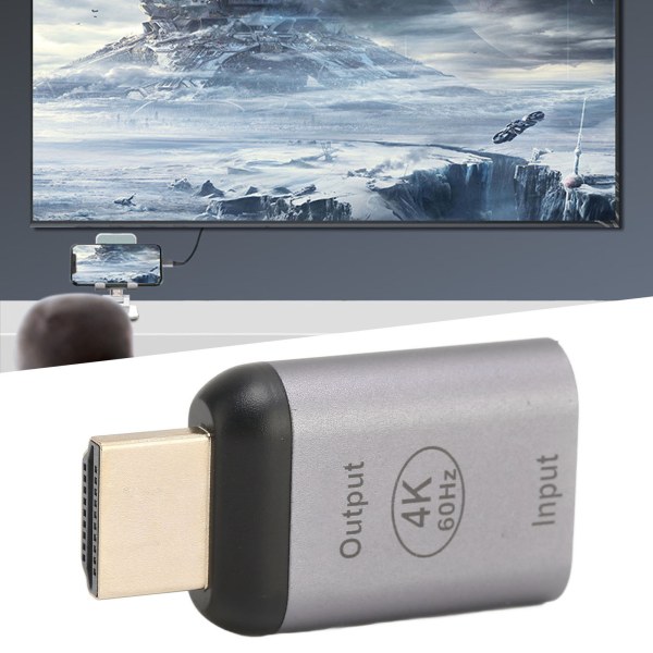 USB C Hona till Hane Adapter 4K 60HZ Höghastighets Plug and Play Typ C till HD Multimedia Interface för PC-telefon Tablet