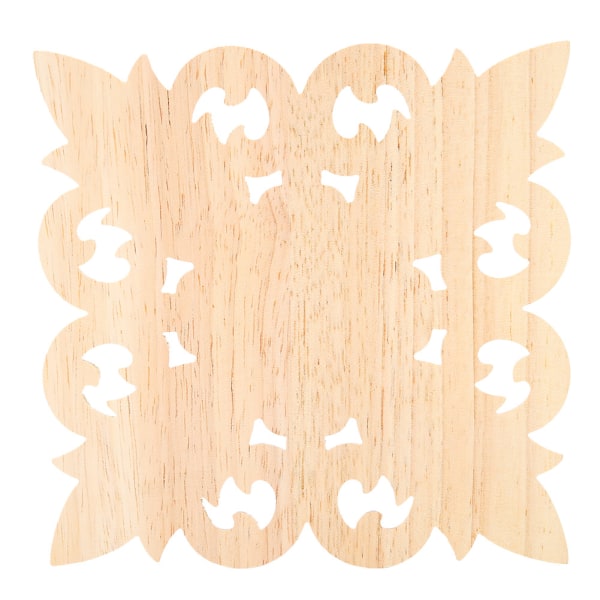 Trä snidade applikationer Onlay Carving Dekal Omålad hem skåp Möbeldekor