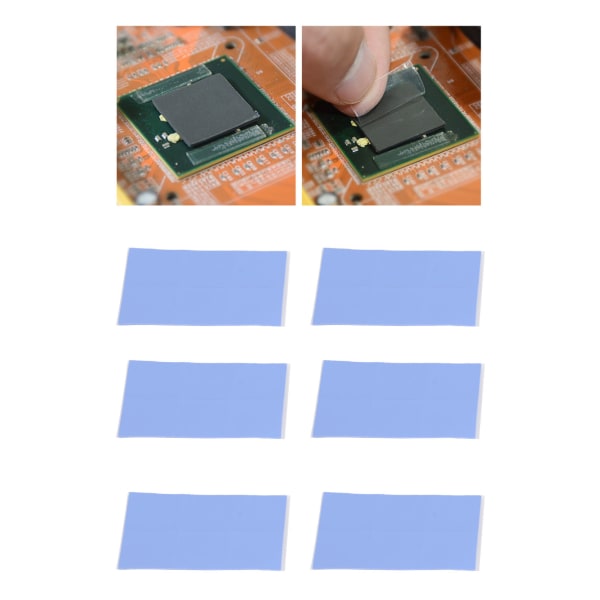 50 st Thermal Pad Silikon 30x30x0.5mm isolering Kylfläns kylare för CPU GPU LED
