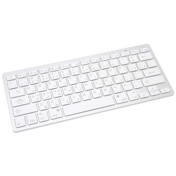 Trådlöst tangentbord Mini 78 tangenter Ultratunna bärbara vita datortangentbord för Android för OS X för IOS för WindowsArabic