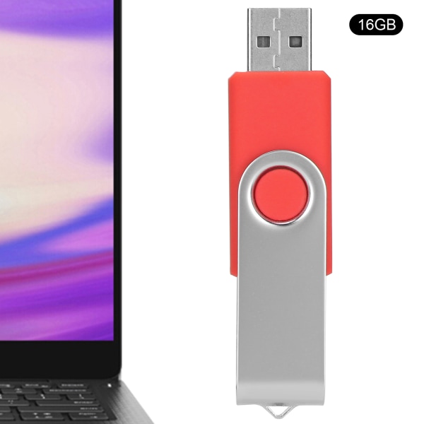 USB minne Candy Red Roterbar bärbar lagringsminne för PC Tablet16GB