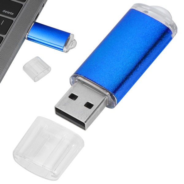 USB minne Transparent cover Blå Bärbart lagringsminne för PC Tablet2GB