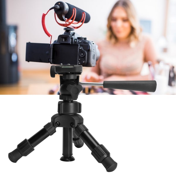 Ministativ Bärbart lättvikts 360 graders roterande bordstativ med snabbkopplingsplatta för kameratelefon