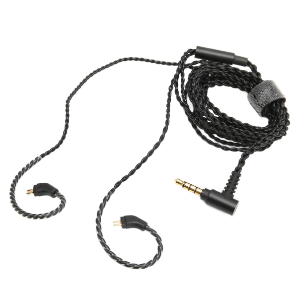Uppgraderingskabel för öronsnäckor 0,78 mm 2-stifts 3,5 mm armbågsplugg Pluggbar utbyteshörlurskabel med mikrofon