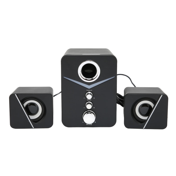 D‑221 Bluetooth datorhögtalare Deep Bass 2.1-kanals Mini Desktop-högtalare för bröllopsfest Svart