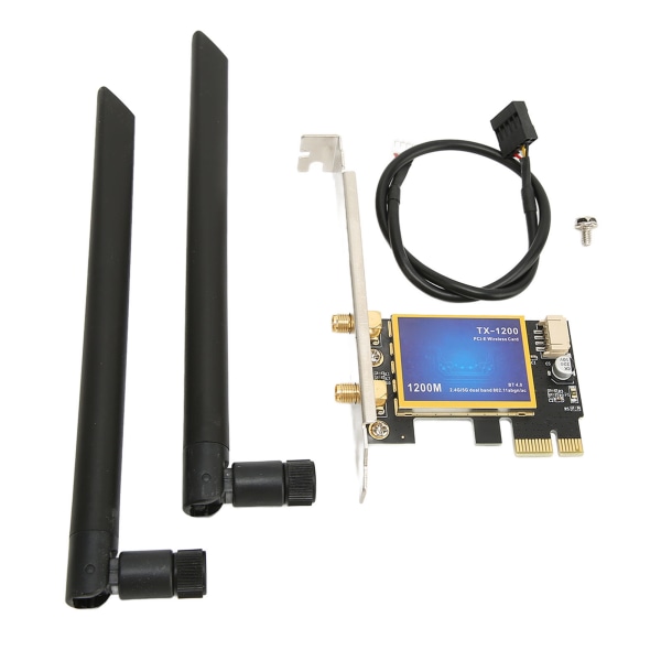 1200Mbps PCIEx1 WIFI-kortadapter Bluetooth 4.0 2.4Ghz 5Ghz Dual Band WiFi-nätverkskortadapter för PC