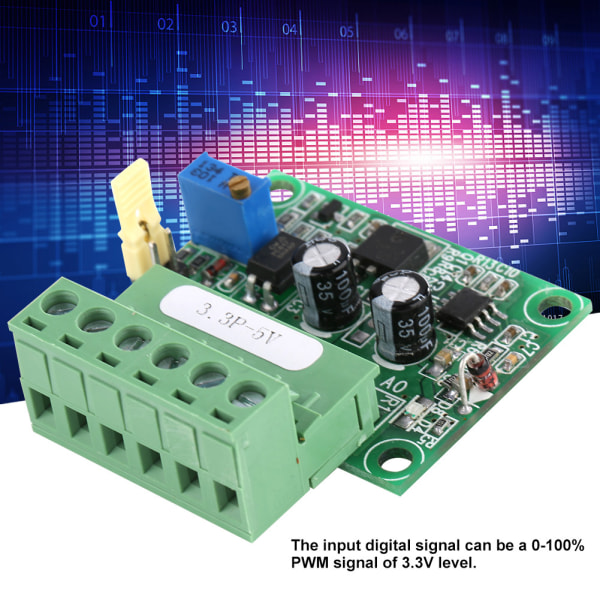 3,3V PWM-signal till 0-5V spänningsomvandlare D/A digital-analog PLC-modul