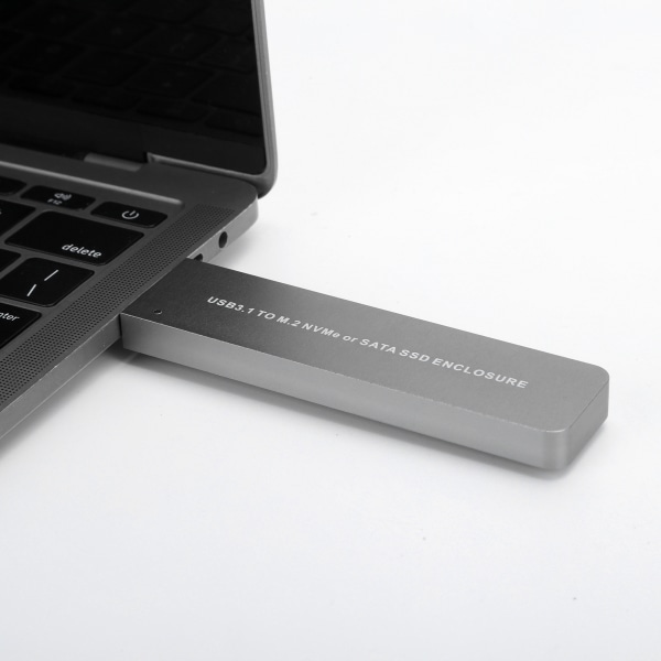 Hårddiskbox Aluminiumlegering USB3.1 till M.2 NVME/SATA SSD-hölje Nätverksadapter LM-915