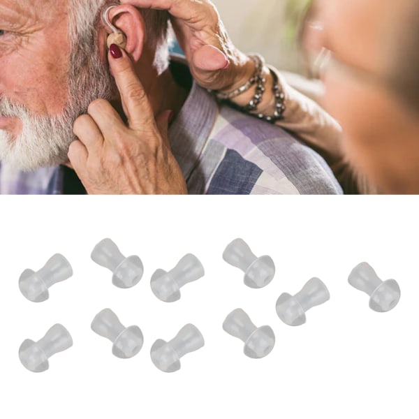 10st Hörapparat Öronspetsar Mjuk ersättning Universal Domes Hörapparat Öronspetsar för hörapparat ÖronpropparS 8mm/0.31in