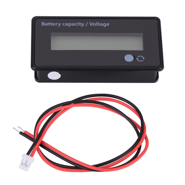 12V blybatteri Bränslemätare Voltameterindikator Mätare LCD-skärm med spänne
