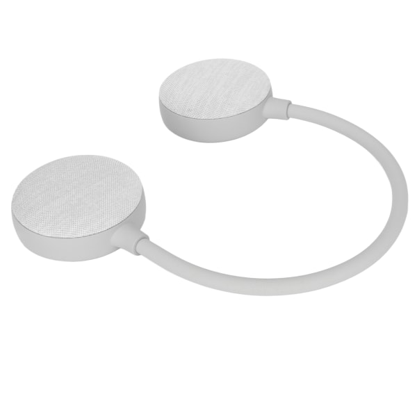 Halshögtalare Bärbar Trådlös Bärbar Stereo Handsfree Nackband Bluetooth -högtalare med mikrofon för Hemma Utomhus Grå