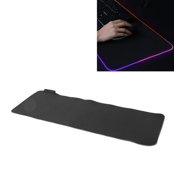 RGB Gaming Mouse Pad 0,75W 800x300x4mm Sladdmotstånd Förtjocka USB gränssnitt Stor spelmusmatta för PC Laptop Skrivbord