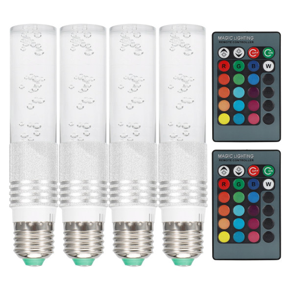 3W RGB LED-lampa med fjärrkontroll för Sovrumsbar Holiday Party AC85‑265VSilver