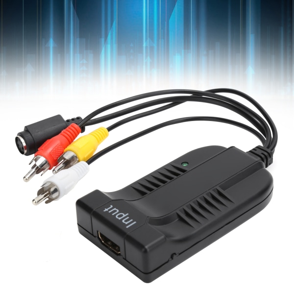 HDMI till hane för AV/CVBS/S-videoadapter Kompositvideoljudkabelomvandlare 1080P