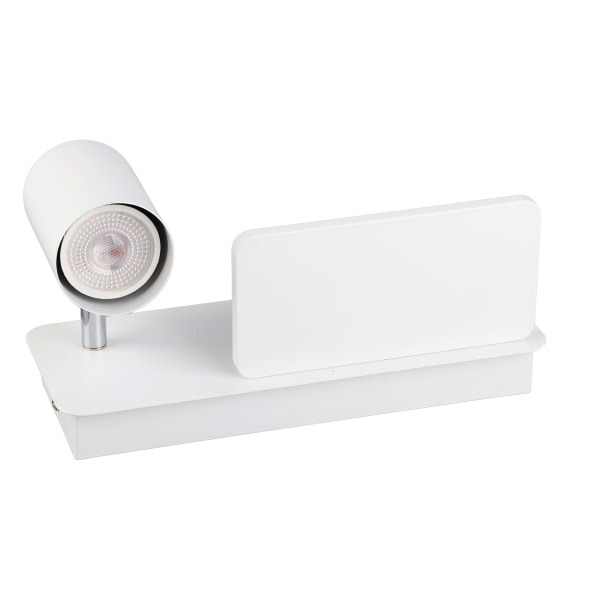 LED-vägglampa USB -gränssnitt Trådlös laddning LED-vägglampa för sovrum i vardagsrummet 85‑265V Vit Vänster