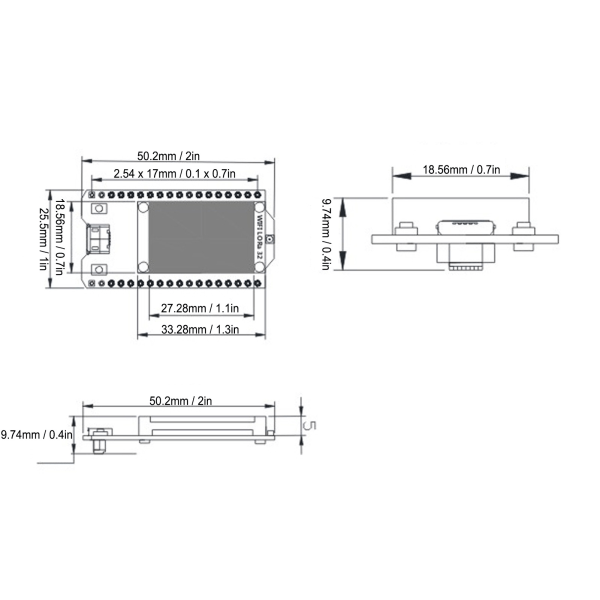 Development Board Kit SX1276+ESP32 Chip NonModule Wifi LoRa 868915MH med antenn