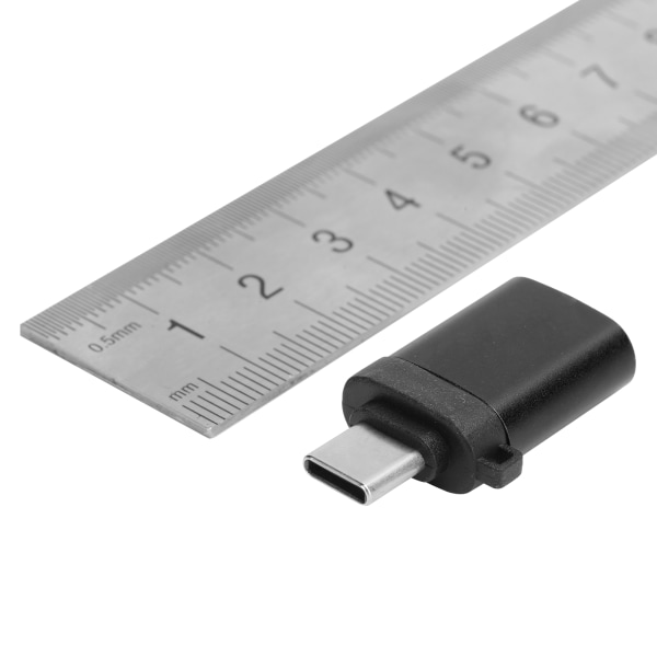 USB3.0 Hona till TypeC Adapter Converter Laddningsdata OTG Stretch Head utan kedja (svart)