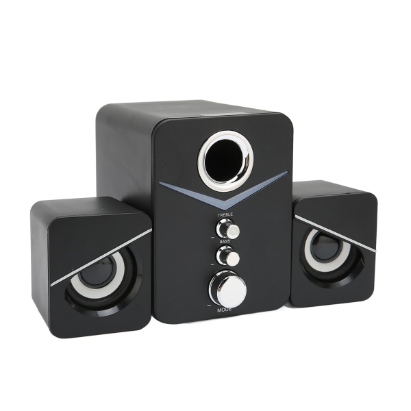 D‑221 Bluetooth datorhögtalare Deep Bass 2.1-kanals Mini Desktop-högtalare för bröllopsfest Svart