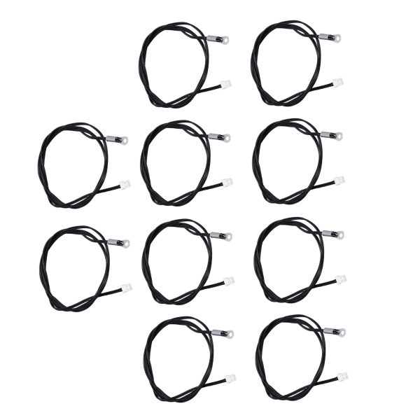 10 st NTC termistorsond temperatursensor Rund klack Kallpressad terminalkontakt 1meter100K B3950
