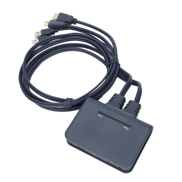 USB KVM-switch 2 portar Trådbunden HD-multimediagränssnitt KVM-switch för hemunderhållning Office21UHB