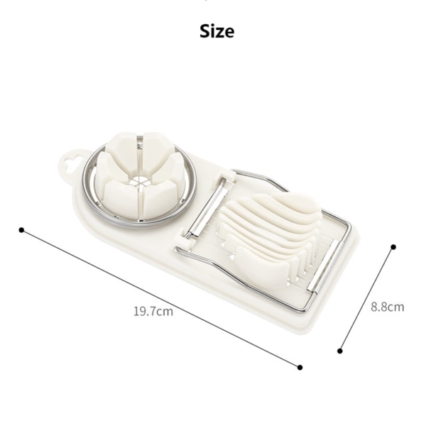 Äggskärningsverktyg i rostfritt stål Kronbladsform äggskärare 2 skivningsstilar Manuell avdelare Separator