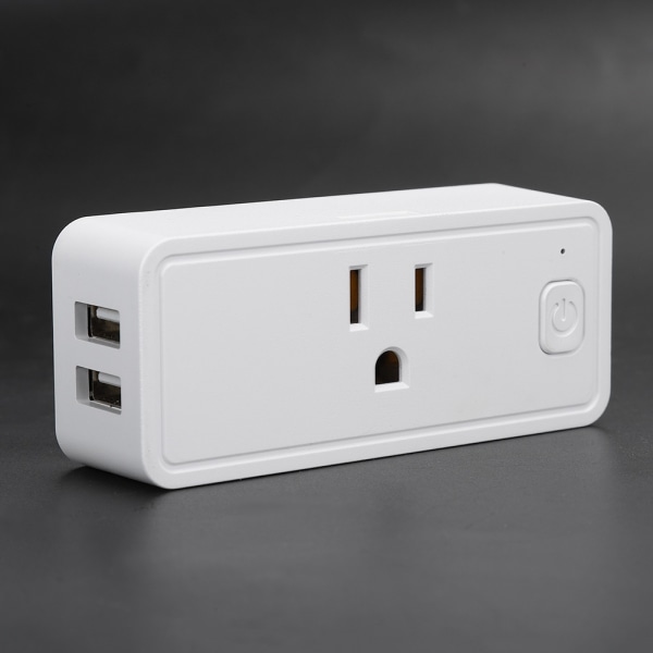 WIFI Smart Socket Dubbel USB Röststyrning Graffiti Intelligent APP 16A för USA 110‑240V