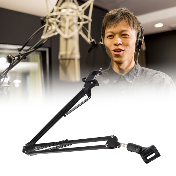 Mikrofonarmstativ Universal Metall Stötsäker Heavy Duty Mic Boom Arm för kapacitiv mikrofon