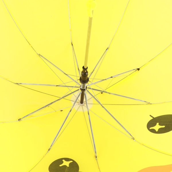 Barnparaply Härligt tecknat djur Enkelt att använda Lättvikts paraply för flickor för regn klar dagGul