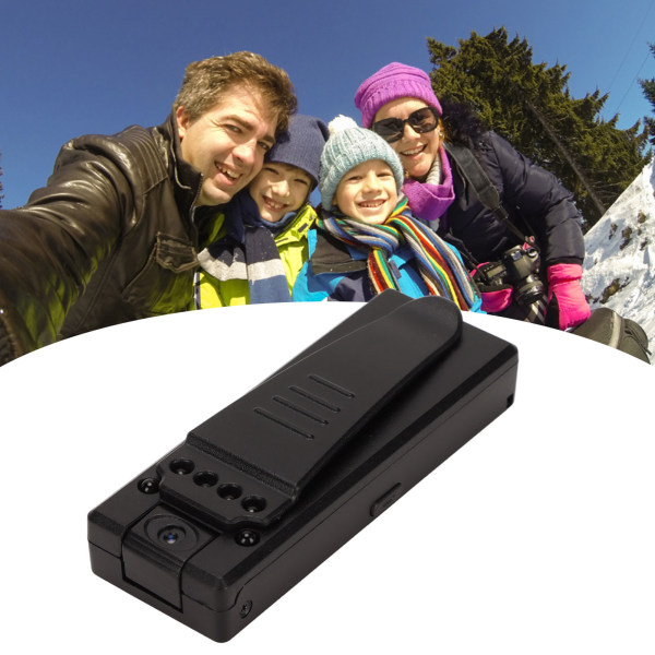 Kroppskamera HD 1080p Stöd 32 GB minneskort Bärbar videoinspelare med ryggklämma för utomhussport