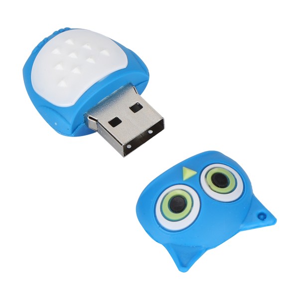 Cartoon U Disk Blue Owl Utseende Höghastighets Bulklagring Flash Drive Minnesenhet32GB