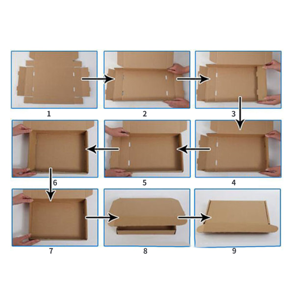 Ultrahård papperslåda 3 lager Återanvändbar återvinningsbar förpackning Packbox Pizzakartong för presentkonst260x70x35 mm / 10,2x2,8x1,4 tum