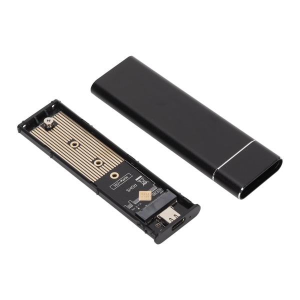 M.2 NVMe SSD-hölje 6 Gbps Ultratunn Typ C-gränssnitt Aluminiumlegering Svart USB 3.1 till NVMe PCIe SSD-hölje för PC