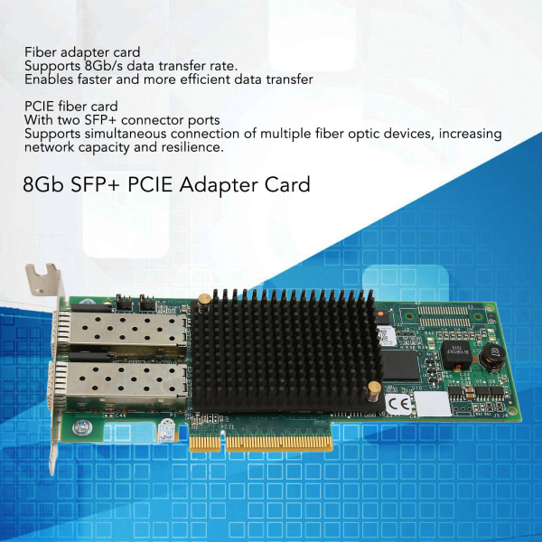 LPE12002 R7WP7 8Gb SFP+ PCIE-adapterkort Dubbla SFP+-portar FC-fiberadapterkort med låg latens för dataöverföring