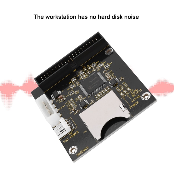 SD-minneskort till 3,5" 40-pin hane IDE-hårddiskadapter Secure Digital Converter