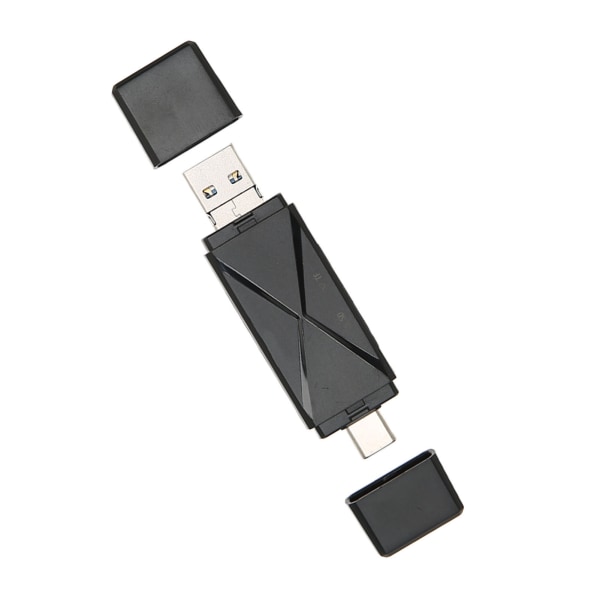 3 i 1 USB minneskortläsare USB C USB 3.0 MICRO USB Bärbar minneskortläsare för minneskort med 3 kontakter Svart