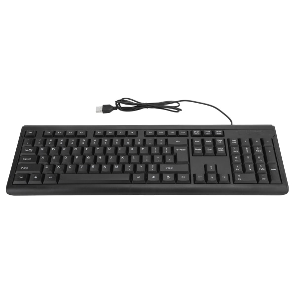 USB kabelanslutet tangentbord 104 nycklar Tyst Business Mute Keyboard PC Bärbar dator T15