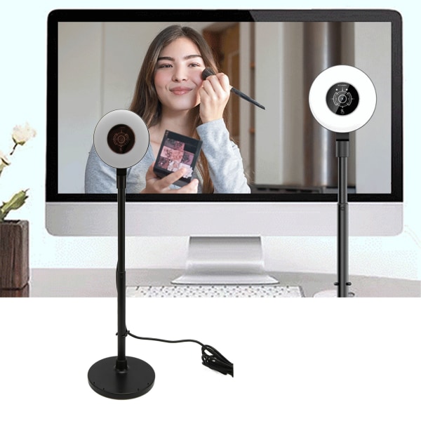 HD-webbkamera med justerbart ljus inbyggd mikrofon USB HD 1080P autofokus webbkamera med infällbar stång Svart autofokus
