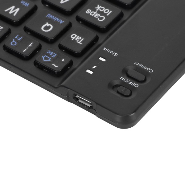 Vikbart Bluetooth tangentbord Smal fickstorlek Bärbart trådlöst tangentbord för Windows7 8 Tablet Notebook Mobiltelefon Svart
