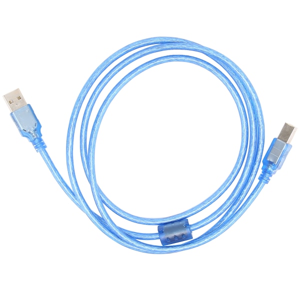 USB datakabel A Hane till B Hane Transparent Blå Tetragonum Port Skrivaranslutning Linje5 Meter