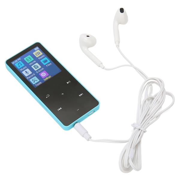 MP3 MP4-spelare 1,8 tums pekskärm Bluetooth 5.0 HiFi Loseless lätt bärbar musikspelare för sport blå