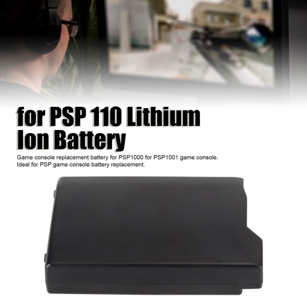 för PSP 110 Spelkonsol Ersättningsbatteri 1800mAh litiumjonbatteri kompatibelt för PSP1000 för PSP1001