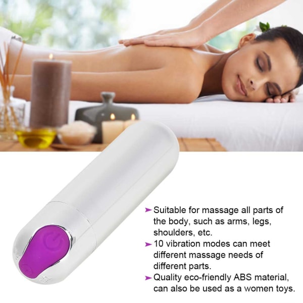 Bärbar USB Bullet Vibrator Massager Kroppsvibrationer Kroppsmassage Kvinnor Vuxenleksak