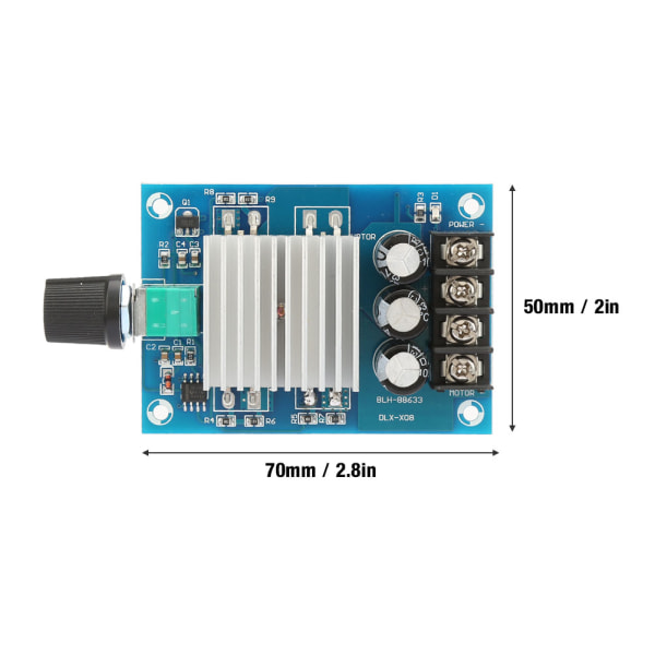 DC12V~24V 30A DC Motorhastighetskontrollmodul Motorhastighetskontrollomkopplare Regulator